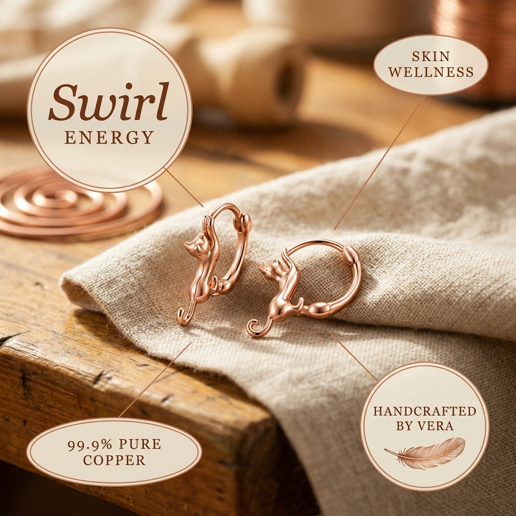 Olivia's Swirl Copper Earrings