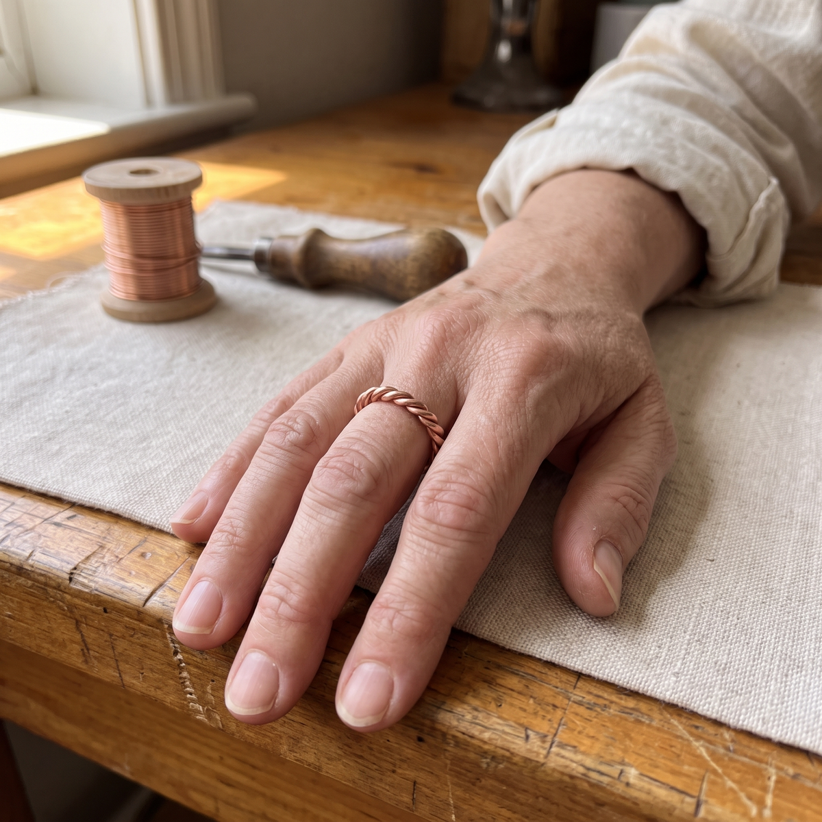 Olivia's Copper Tensor Ring