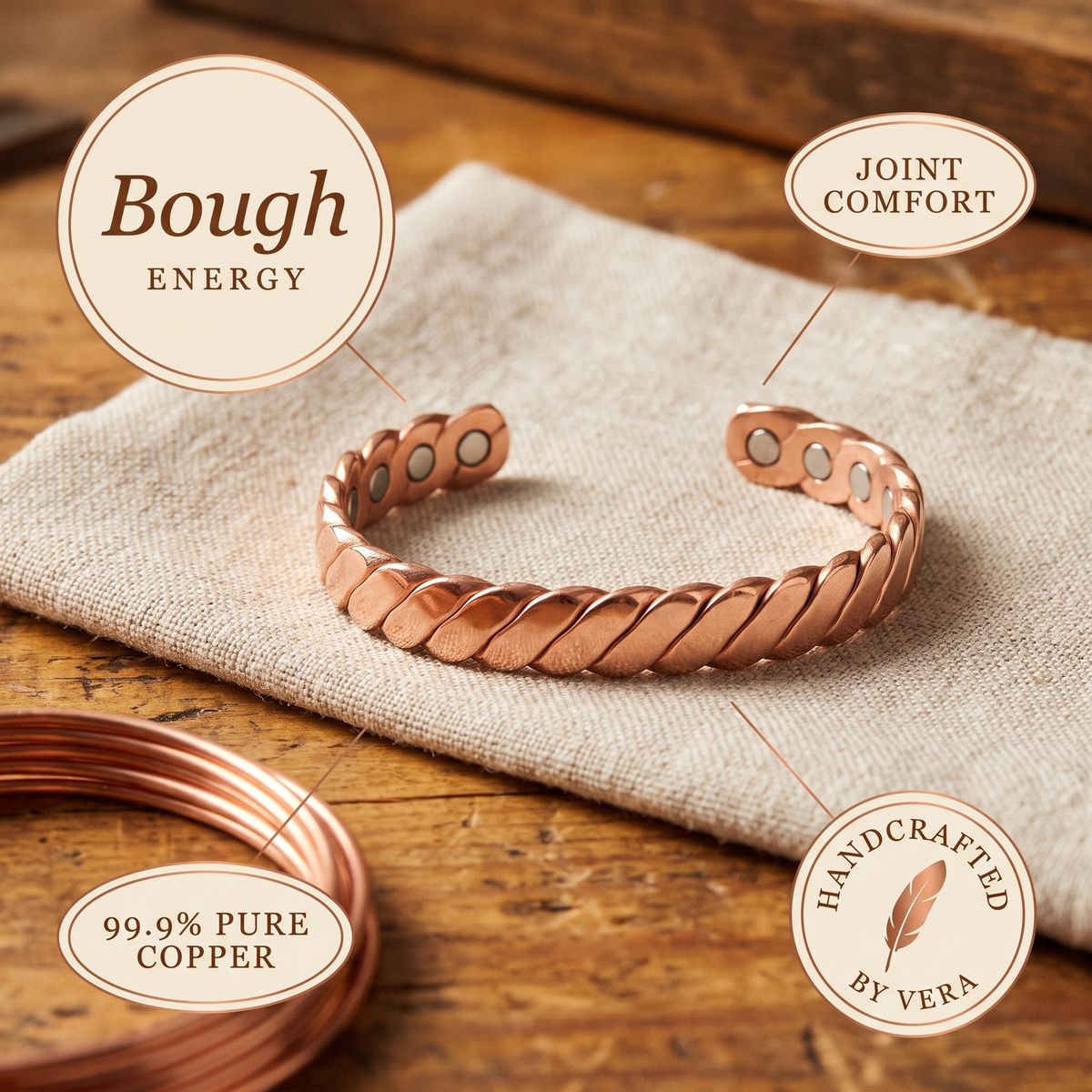 Olivia's Bough Copper Bracelet