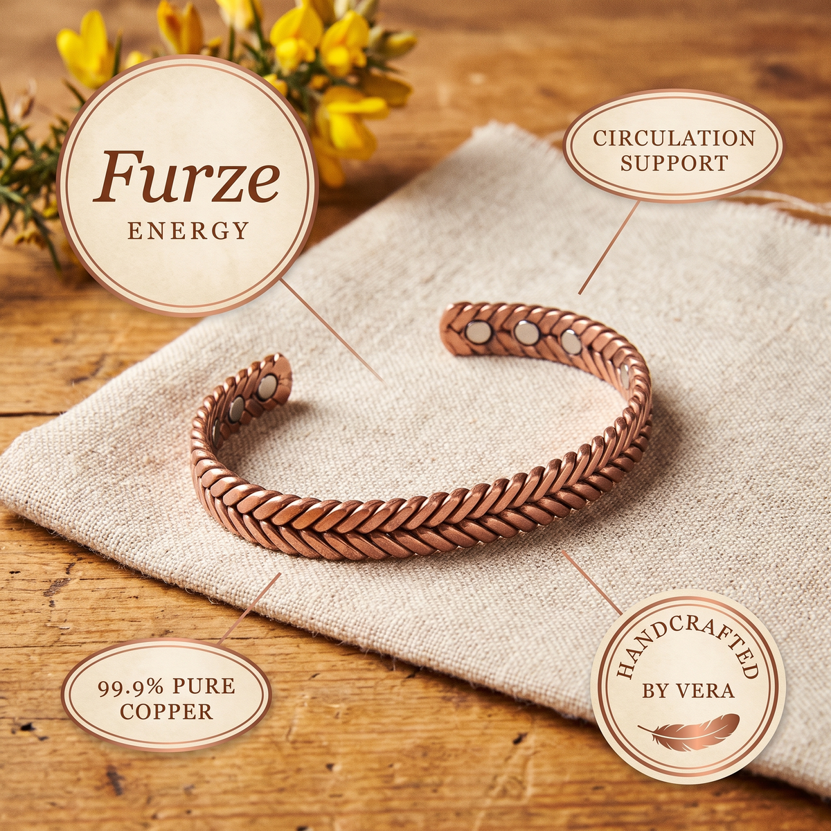 Olivia's Furze Copper Bracelet