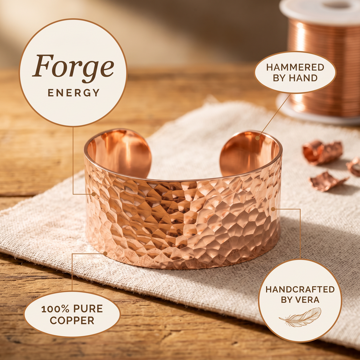 Olivia's Forge Copper Bracelet