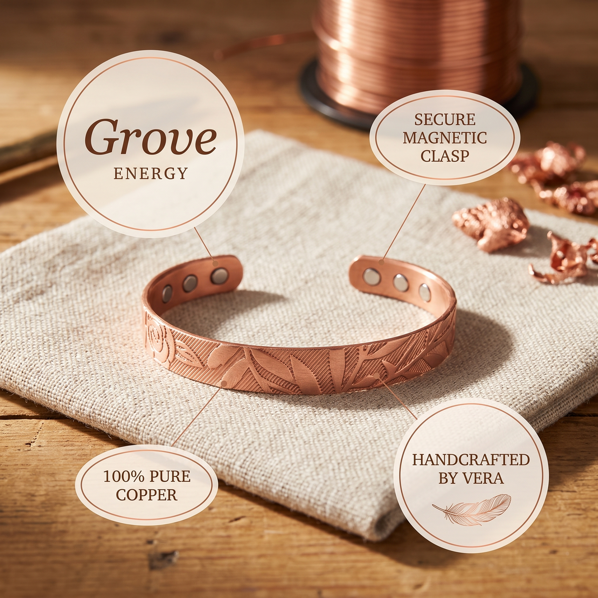 Olivia's Grove Copper Bracelet