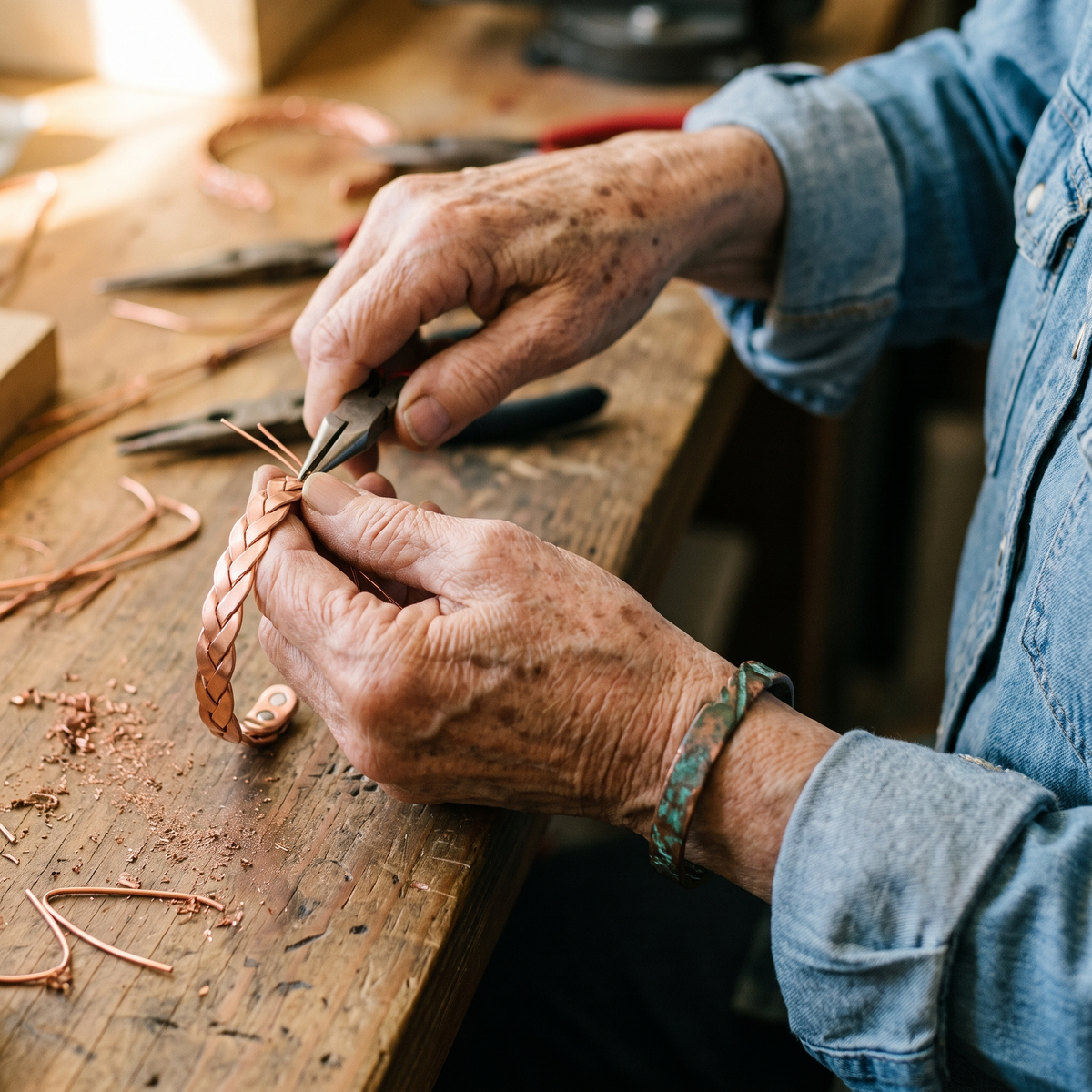 Olivia's Reed Copper Bracelet