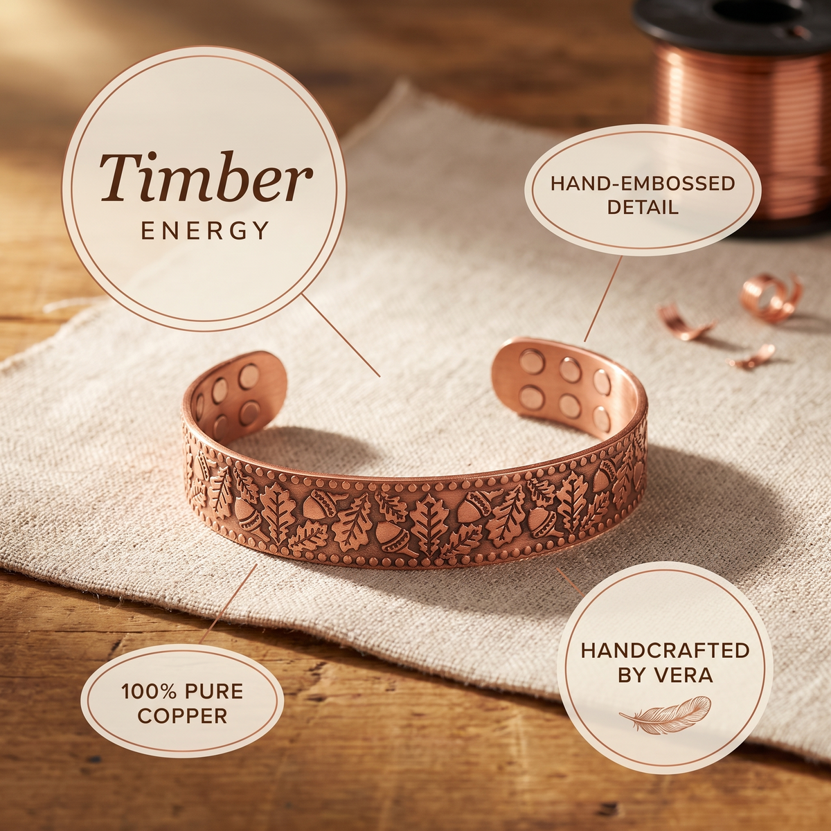Olivia's Timber Copper Bracelet