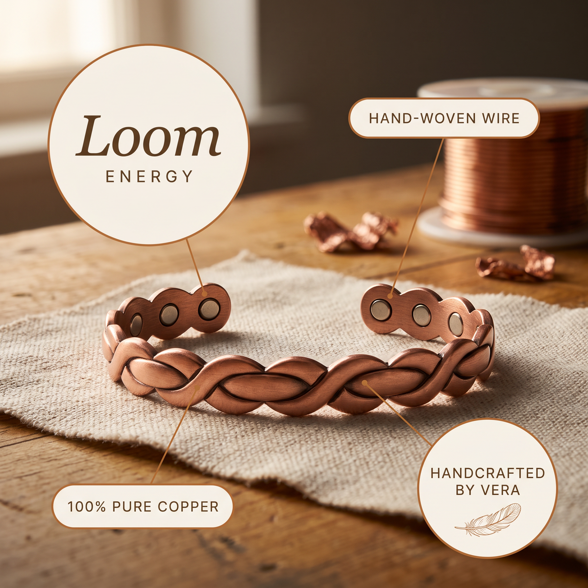 Olivia's Loom Copper Bracelet