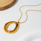 Oval Pendant Necklace