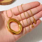 Oval Pendant Necklace