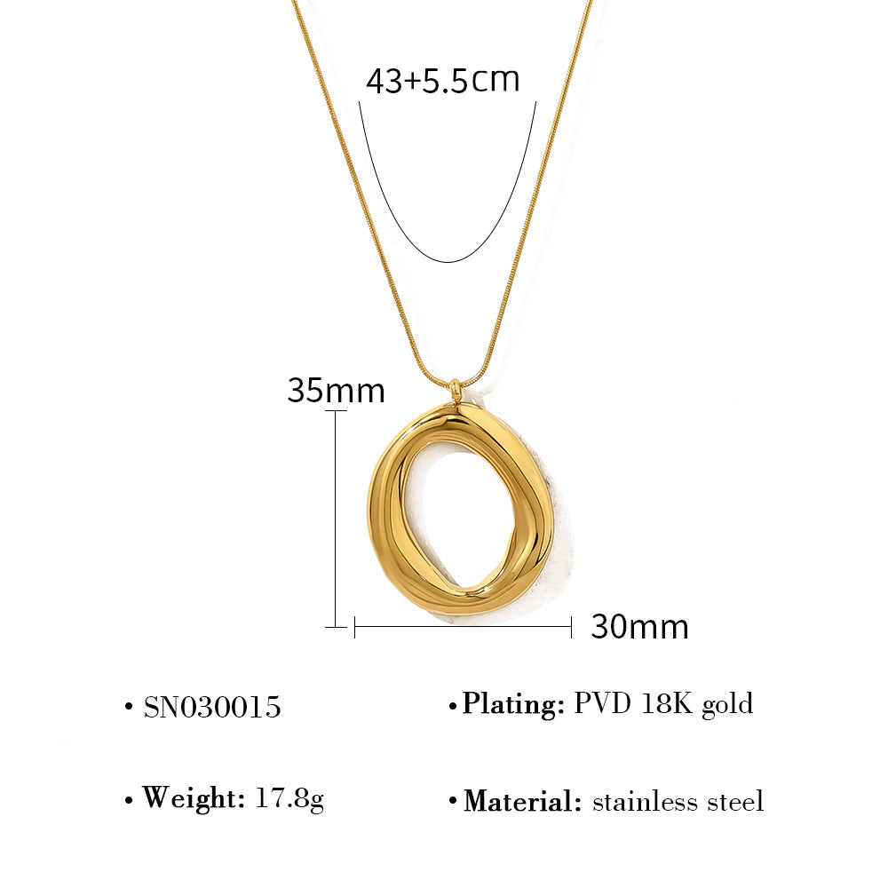 Oval Pendant Necklace