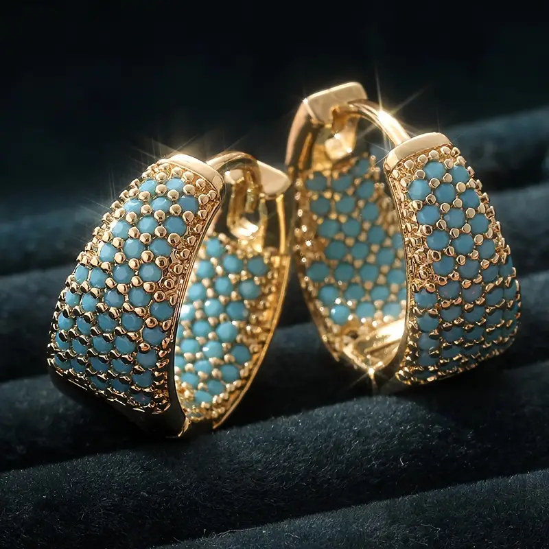 Vintage Opal Hoop Earrings