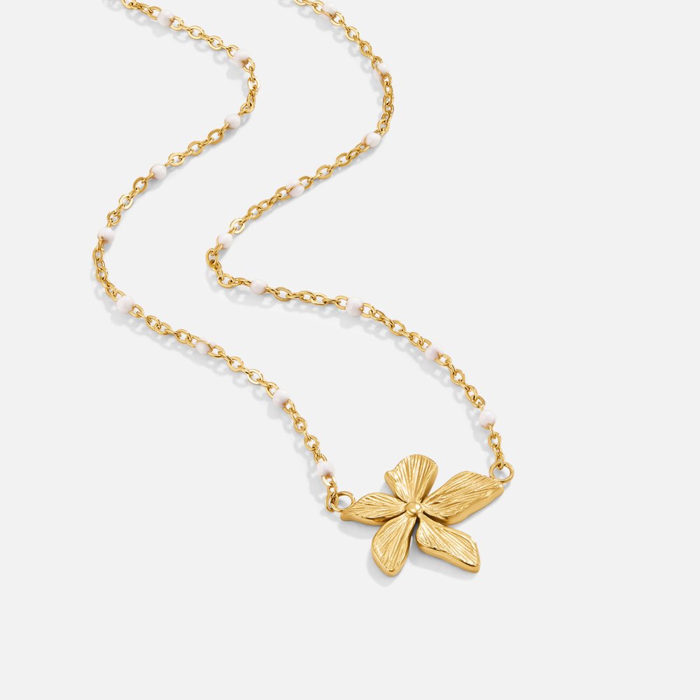 Elegant Necklace with Flower Pendant
