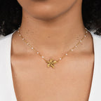 Elegant Necklace with Flower Pendant