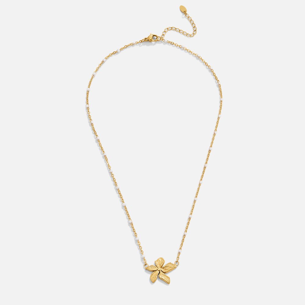 Elegant Necklace with Flower Pendant